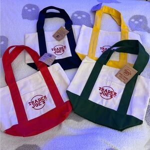 Trader Joe's Canvas Mini Tote Bags Set